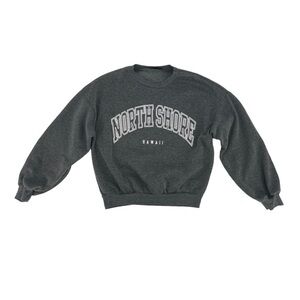 SHEIN Gray Long Sleeve Fleece Lined Hawaii Sweatshirt Size Large Women’s